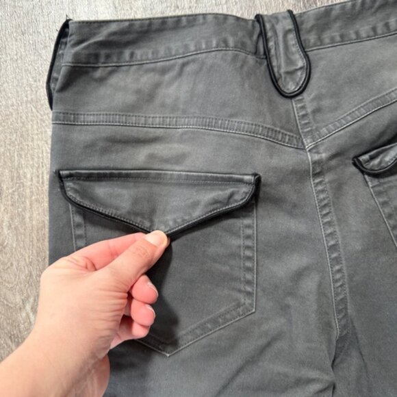 ISABEL MARANT Lace Up Coated Piping Jeans 40 / 8 - Picture 4 of 5